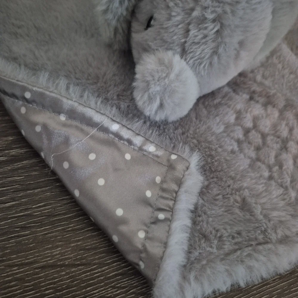Security Blanket Elephant Baby By Parents Choice Lovey Huggy Soft Plush Gray